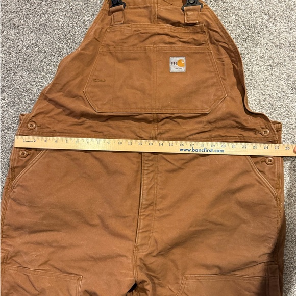 Carhartt FR Overalls Mens 50x36 * Flame Resistant Heavy Quilt Lined Bib Workwear - Picture 4 of 11